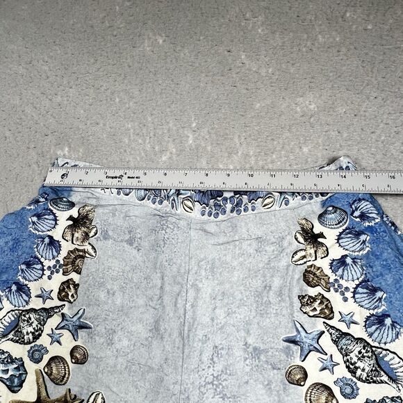 Ranna Gill Shorts Large Floral Multicolor Pull On Linen Blend Floral Pockets - Picture 7 of 13